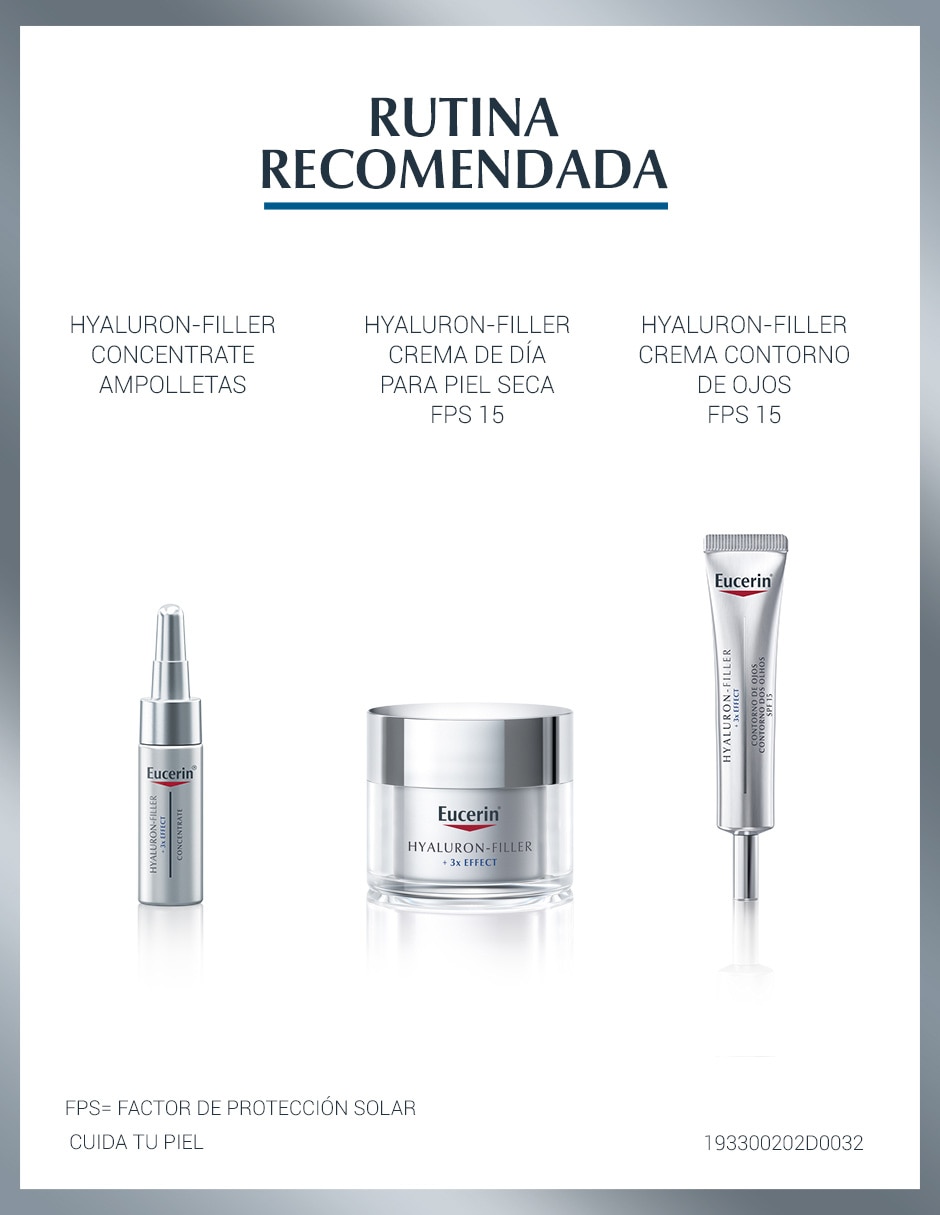 Crema facial recomendada para reafirmar de noche Hyaluron-Filler Eucerin todo tipo piel