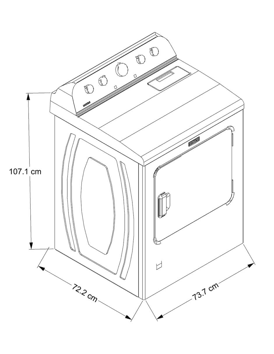 Secadora electrónica Maytag de 26 kg con 10 ciclos 7MMED5430PW