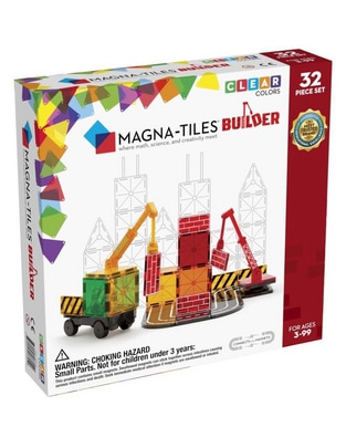 Magnatiles Magna-Tiles Construcción 21632 Clear Colors