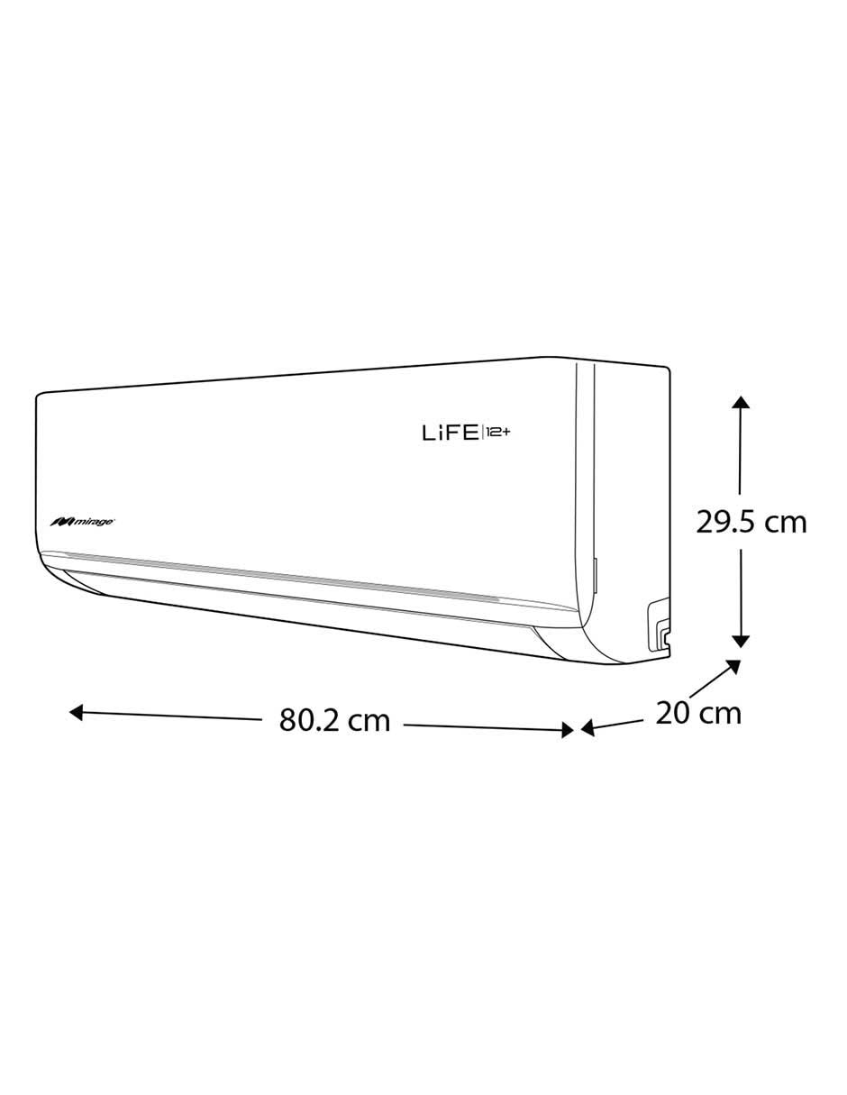 Aire acondicionado mini split Mirage Frío 12000 BTU SETCLF121T 230 V