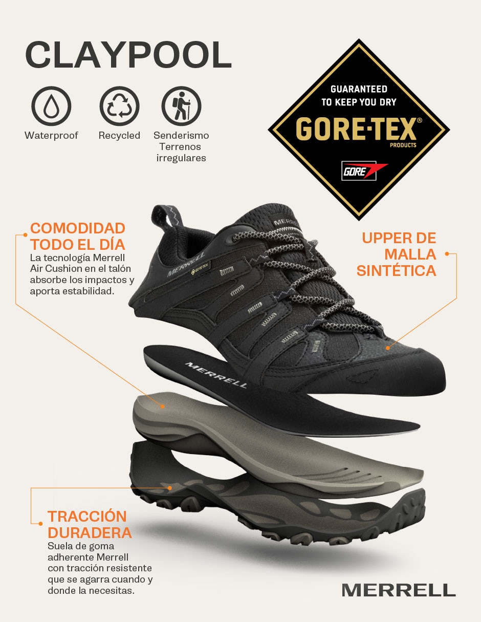 Tenis Merrell Claypool de hombre para hiking