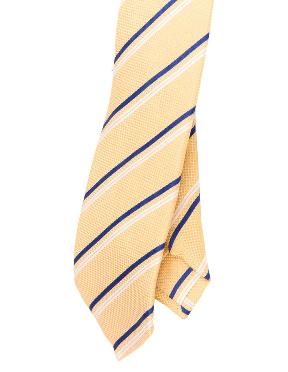 Corbata scappino regular de seda estampado a rayas para hombre
