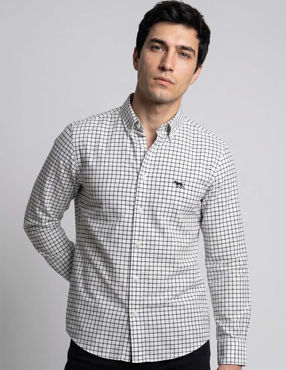 Camisa de algodón manga larga para hombre Camisa de algodón manga larga para hombre