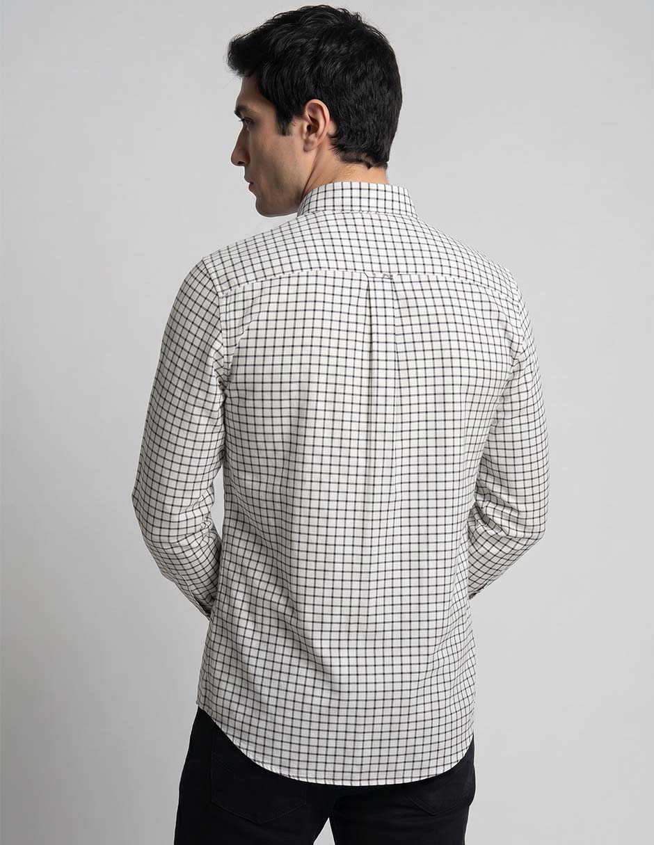 Camisa de algodón manga larga para hombre