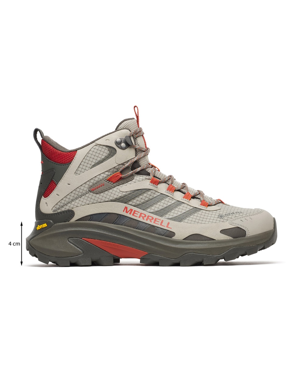 Bota de montañismo y senderismo merrell moab speed 2 mid gtx para hombre