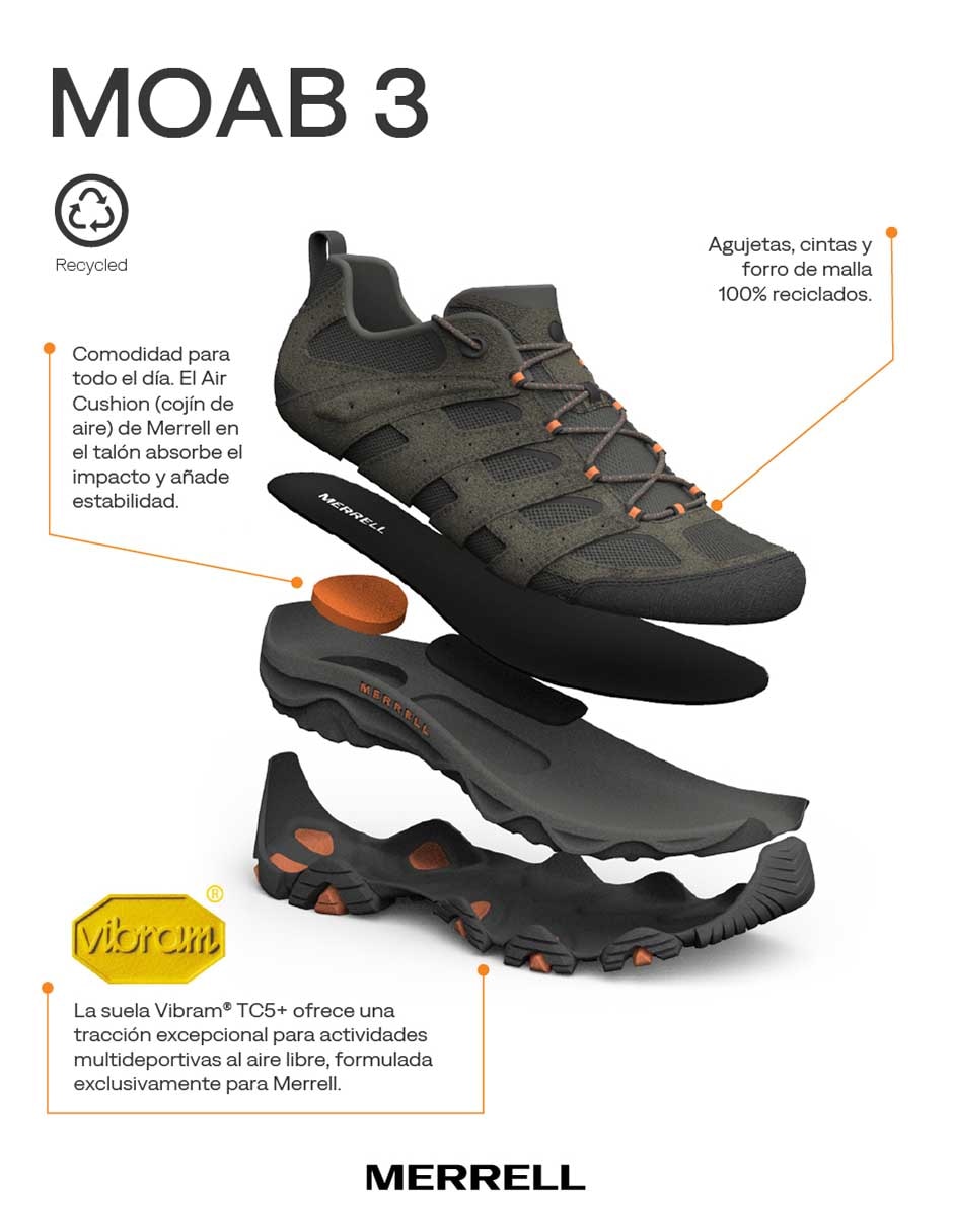 Tenis Moab para senderismo de mujer 7