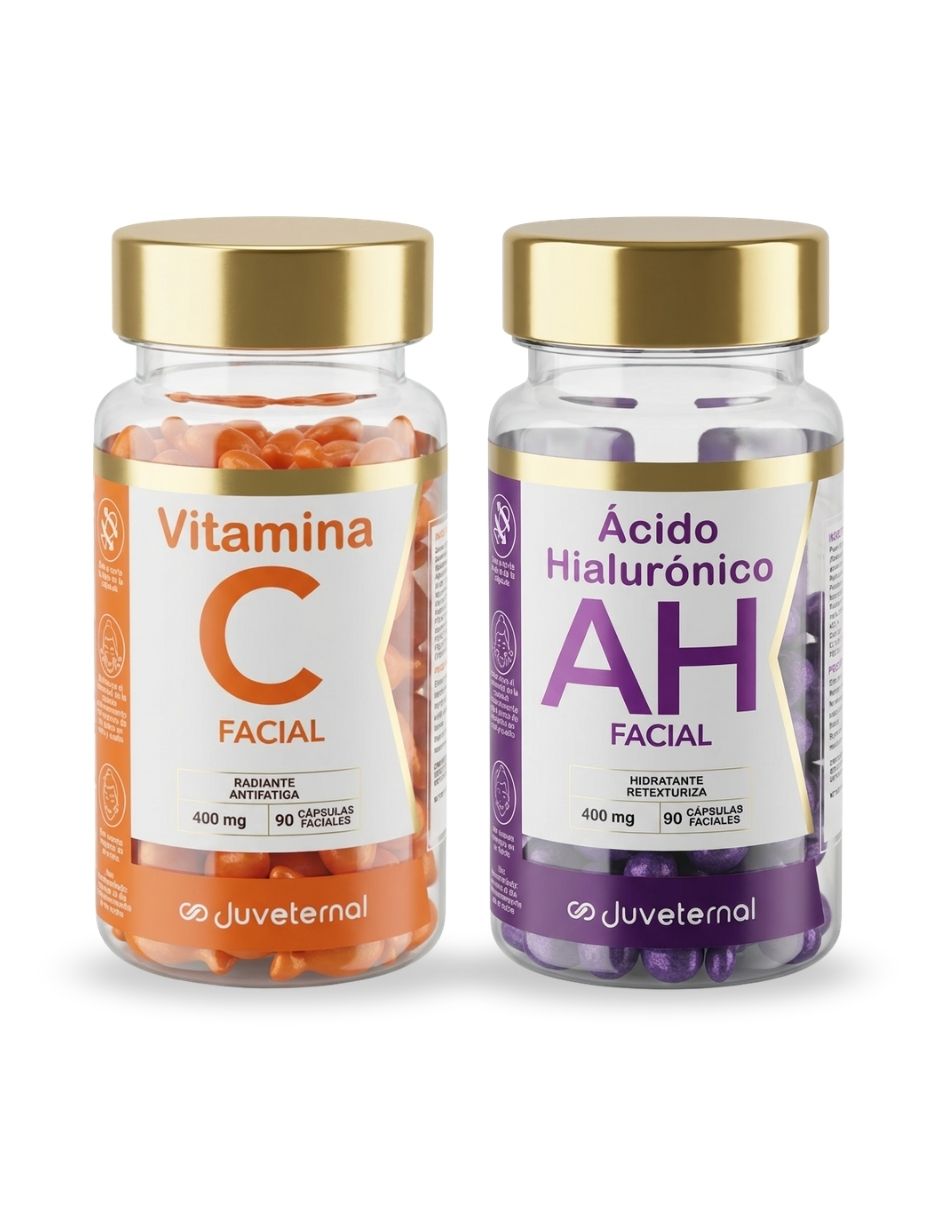 Tratamiento facial Kit De Cápsulas Faciales Vitamina C Y Ácido Hialurónico Piel Radiante E Hidratada reafirmante antiedad